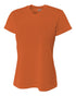 A4 Women's Short Sleeve V-Neck Birds Eye Mesh Tee (NW3254), Color 'Athletic Orange'